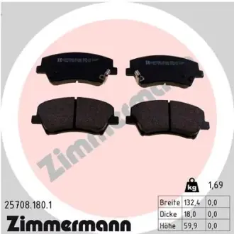 Тормозные колодки ZIMMERMANN 25708.180.1
