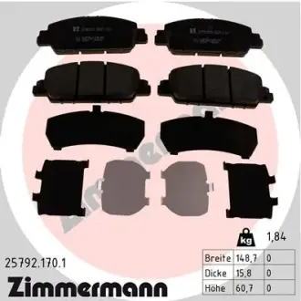 Тормозные колодки ZIMMERMANN 25792.170.1