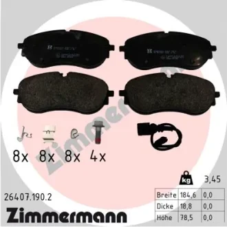 Тормозные колодки ZIMMERMANN 26407.190.2
