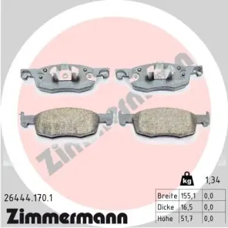Тормозные колодки ZIMMERMANN 26444.170.1