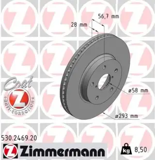 Диск гальмівний ZIMMERMANN 530.2469.20